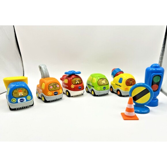 VTech Go! Go! Smart Wheels Cars Cement Truck Tow Truck Dump Truck Van Lot Of 5 + - Picture 3 of 16
